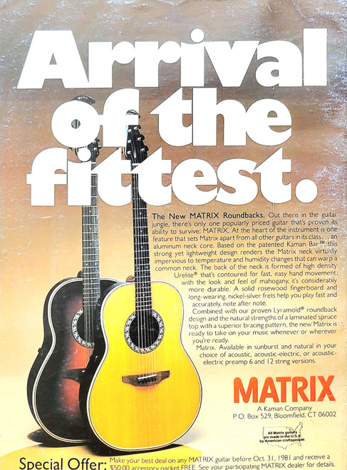 VINTAGE/USED - Sheet Music Magazine - October 1981 VINTAGE/USED - Sheet Music Magazine - October 1981