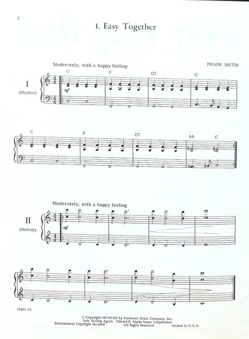 Used Piano Book - Easy Together - for Multiple Pianos Used Piano Book - Easy Together - for Multiple Pianos