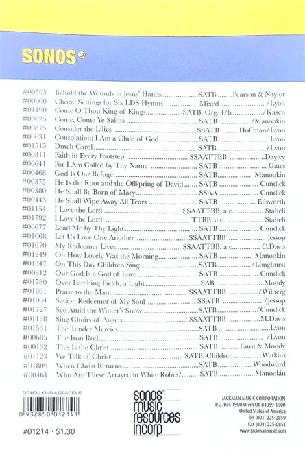 Used Sheet Music - O Thou Kind and Gracious Father - SATB CHOIR