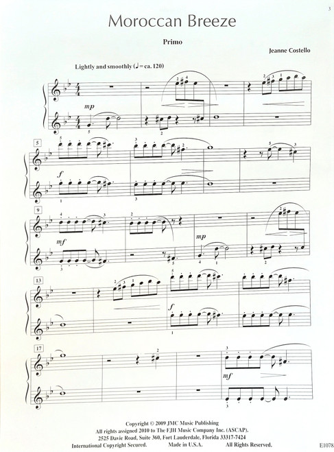 Moroccan Breeze - FJH Piano Ensemble Series - Piano Duet Moroccan Breeze - FJH Piano Ensemble Series - Piano Duet