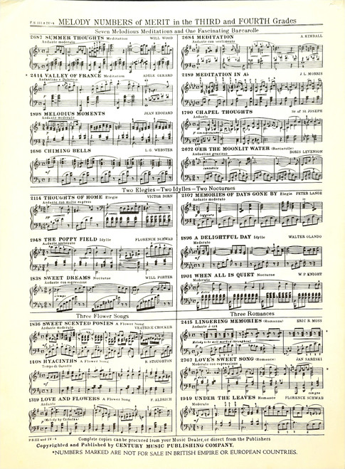 USED Sheet Music - Recreations for the Piano - Spring Showers, Op. 174