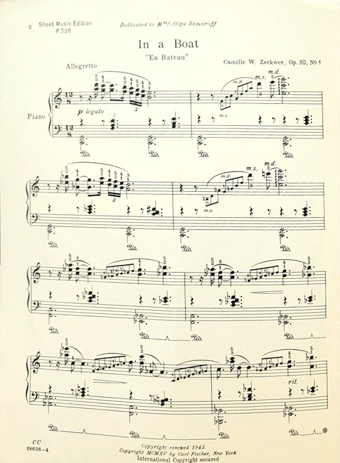 USED/VINTAGE Sheet Music - Three Ballads of the Sea - Piano Solos