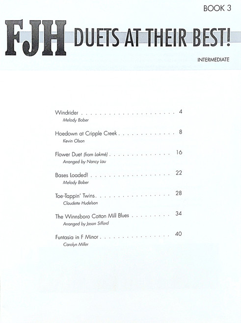 FJH Duets at their Best! Book 3 - Intermediate Piano FJH Duets at their Best! Book 3 - Intermediate Piano