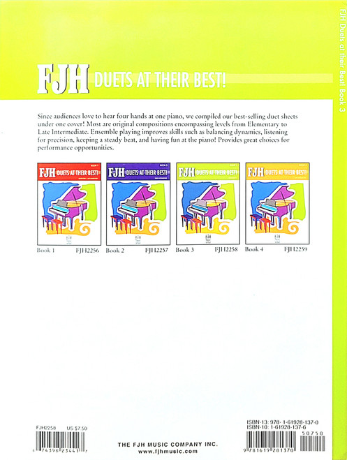 FJH Duets at their Best! Book 3 - Intermediate Piano FJH Duets at their Best! Book 3 - Intermediate Piano