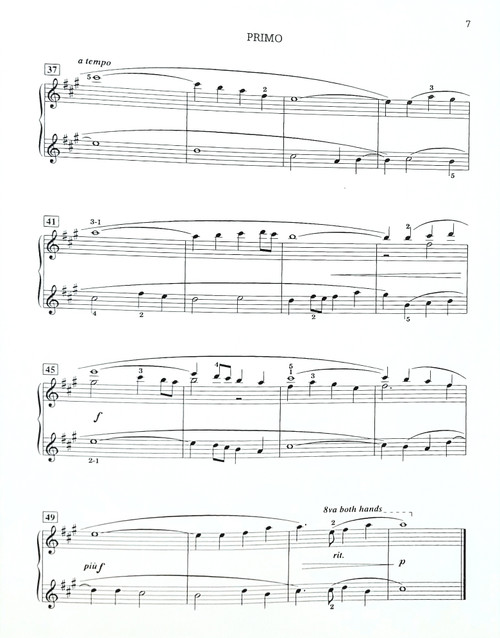 The Water is Wide - Late Intermediate Piano Duet