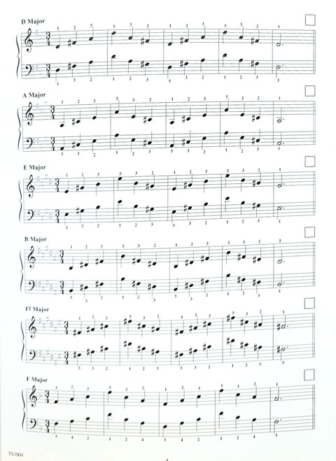 One-Octave Major Scales and Arpeggios - Technique Sheet No. 4