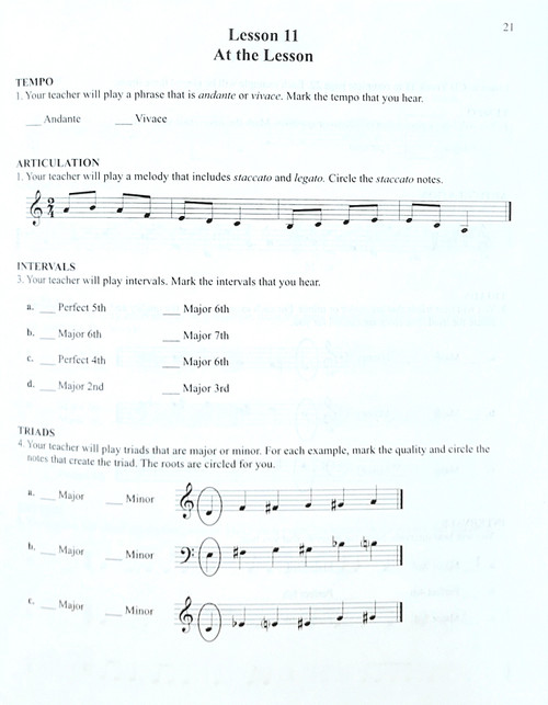 Ear Training Basics - Level 3 - Student Book