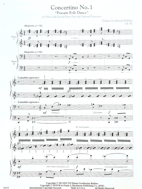 Concertino No. 1 - Peasant Folk Dance Op. 82 - Piano and Orchestra