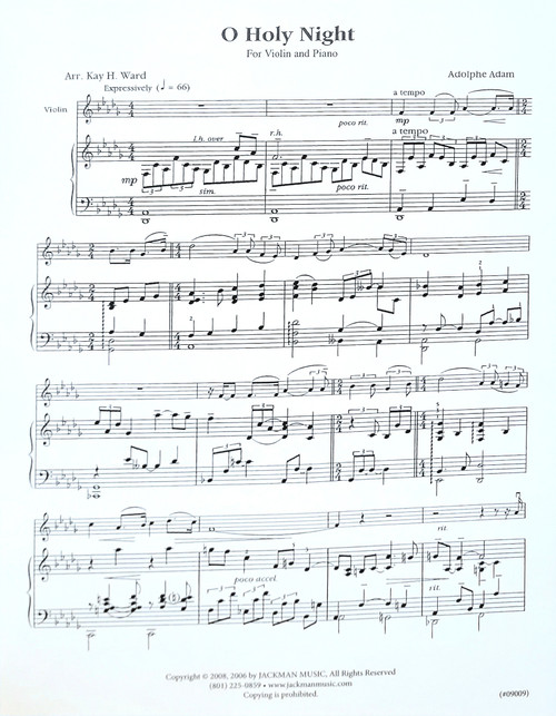 O Holy Night - Adv Violin and Piano Sheet Music