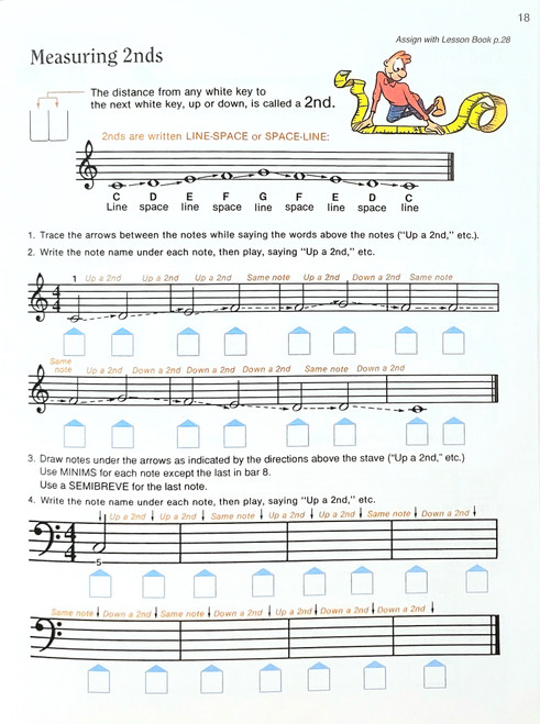 Alfred's Basic Graded Piano Course - Theory Book 1 - Elementary - UK Edition