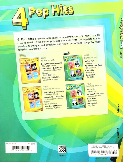 4 Pop Hits - Issue 2 - Easy Piano 4 Pop Hits - Issue 2 - Easy Piano