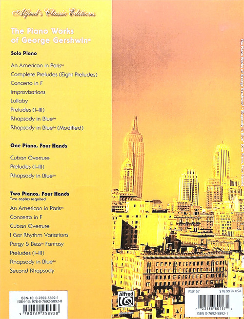 The Piano Works of George Gershwin - Rhapsody in Blue - One Piano, Four Hands The Piano Works of George Gershwin - Rhapsody in Blue - One Piano, Four Hands