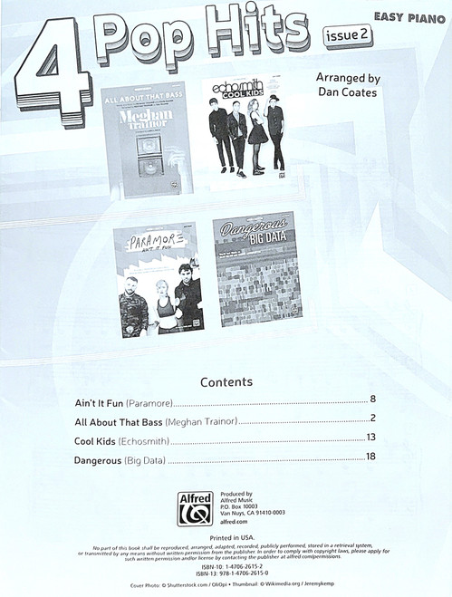 4 Pop Hits Issue 2 - Easy Piano 4 Pop Hits Issue 2 - Easy Piano