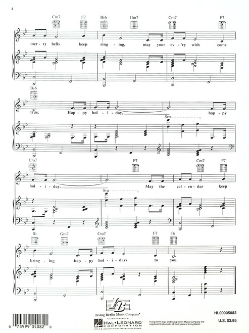 Happy Holiday - Piano/Vocal/Guitar Sheet Music Happy Holiday - Piano/Vocal/Guitar Sheet Music