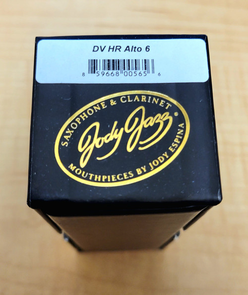 JodyJazz DV Hard Rubber Alto Saxophone Mouthpiece - 6 JodyJazz DV Hard Rubber Alto Saxophone Mouthpiece - 6