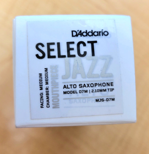 D'Addario MJS-D7M Select Jazz Alto Saxophone Mouthpiece - 7M D'Addario MJS-D7M Select Jazz Alto Saxophone Mouthpiece - 7M