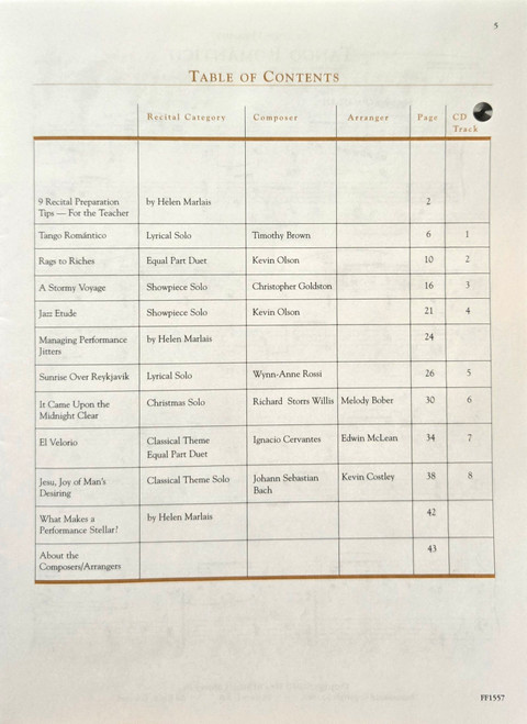In Recital Throughout the Year - Vol 2 - Book 6 - Late Intermediate - WITH CD