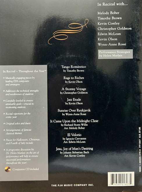 In Recital Throughout the Year - Vol 2 - Book 6 - Late Intermediate - WITH CD