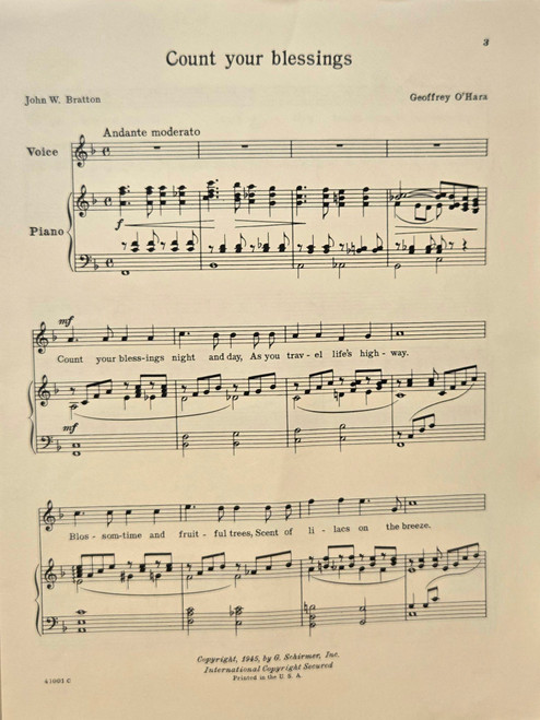 (VINTAGE SHEET MUSIC) Count Your Blessings - Piano/Vocal (VINTAGE SHEET MUSIC) Count Your Blessings - Piano/Vocal