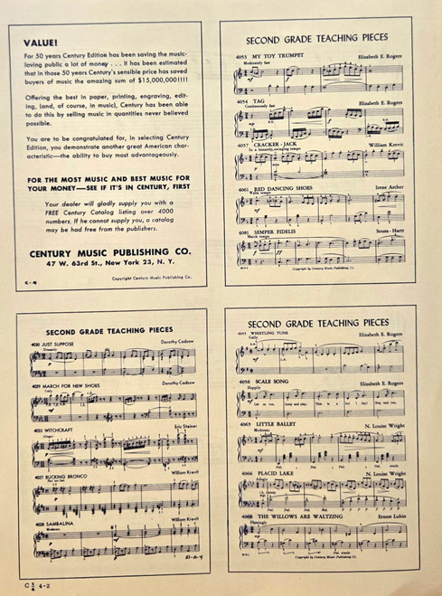 (VINTAGE SHEET MUSIC) - Tag - Piano Solo