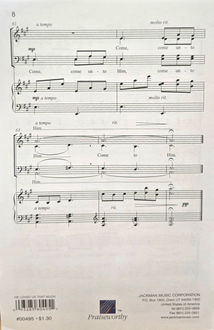 He Loved Us That Much - SATB/Piano Sheet Music