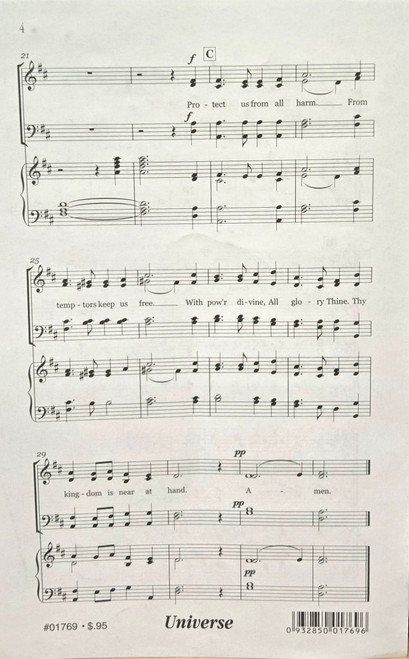 Paraphrase on "The Lord's Prayer" SATB/Piano Sheet Music