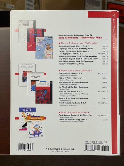 Written For You Piano Solo Collection, Book 1