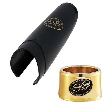 JodyJazz AS1 Power Ring Ligature & Cap | for HR* Alto Saxophone Mouthpiece | 24k Gold-Plated