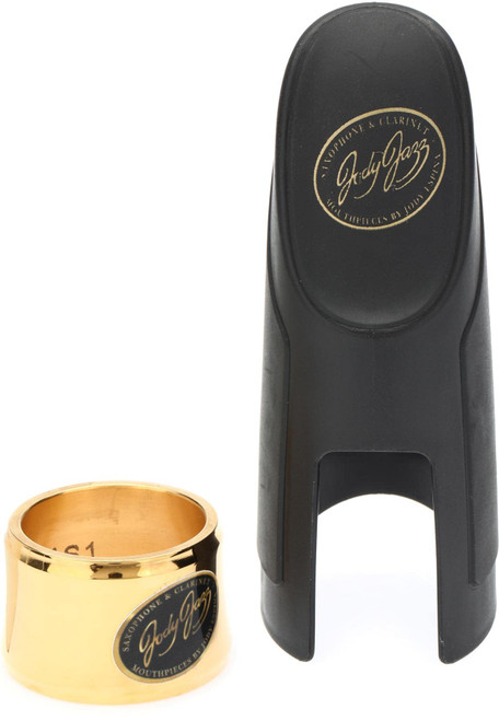 JodyJazz AS1 Power Ring Ligature & Cap | for HR* Alto Saxophone Mouthpiece | 24k Gold-Plated