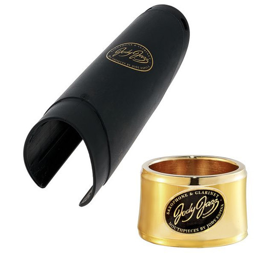 JodyJazz HRA1 Power Ring Ligature & Cap | for HR* Alto Saxophone Mouthpiece | 24k Gold-Plated