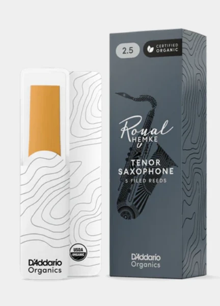 D'Addario Royal Hemke 2.5 Organic Tenor Saxophone Reeds (5 Pack)