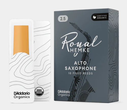 D'Addario Royal Hemke 2.5 Organic Alto Saxophone Reeds (10 Pack)