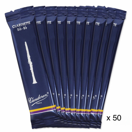 Vandoren Traditional Bb Clarinet Reeds | Strength 2 (Box of 50)