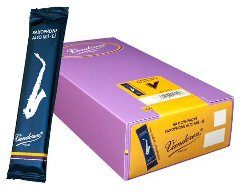 Vandoren Traditional Alto Sax Reeds | Strength 3 (Box of 50)