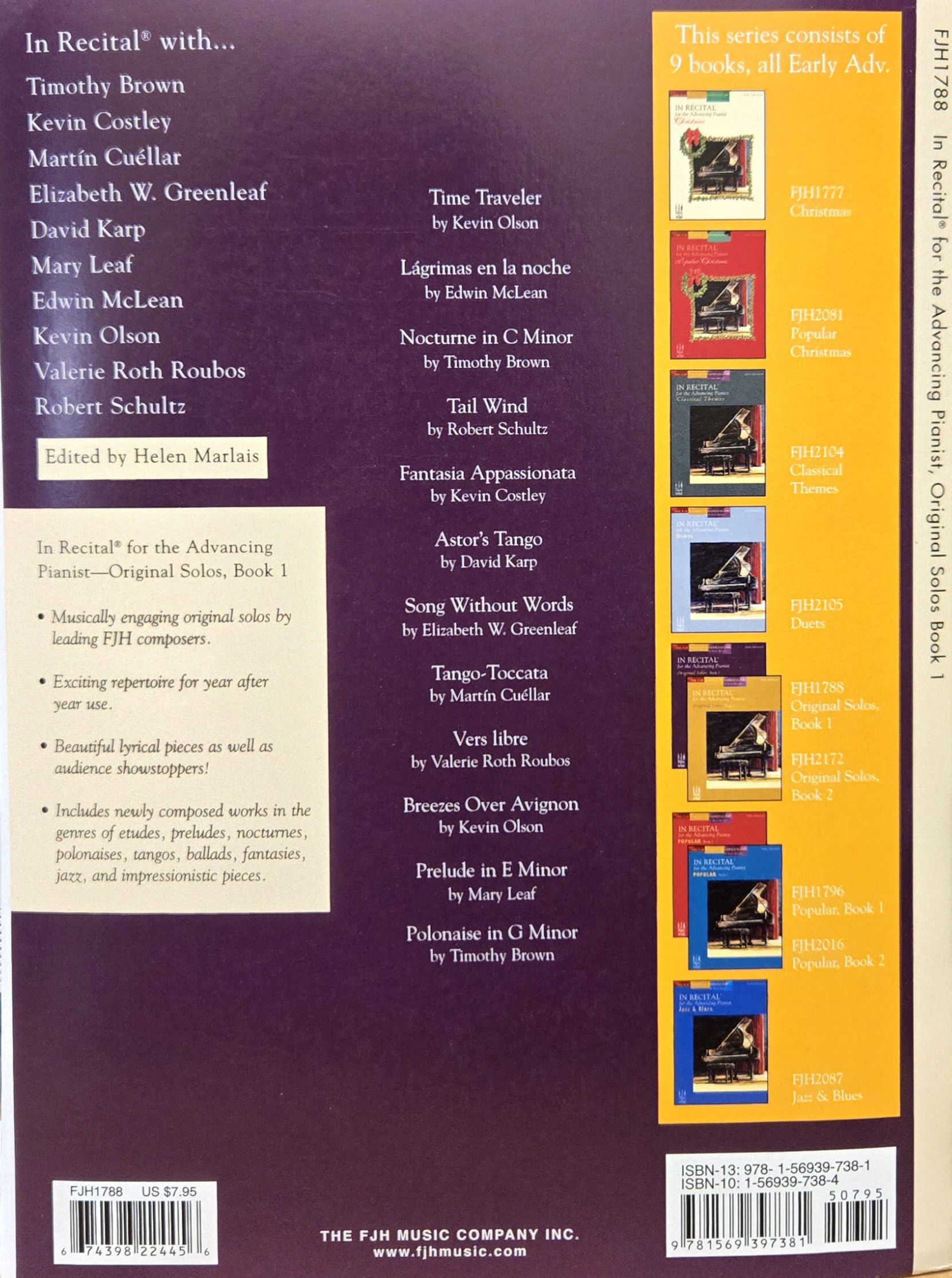 Initial Early Advanced In Recital for the Advancing Pianist - Original Solos - Book 1 - Early ...