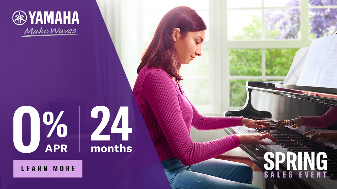 Yamaha Spring Sales Event &ndash; woman playing grand piano