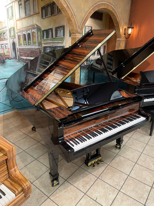 Steinway Model A Grand Piano - Fully Restored, High-Gloss Ebony with Macassar Accents
