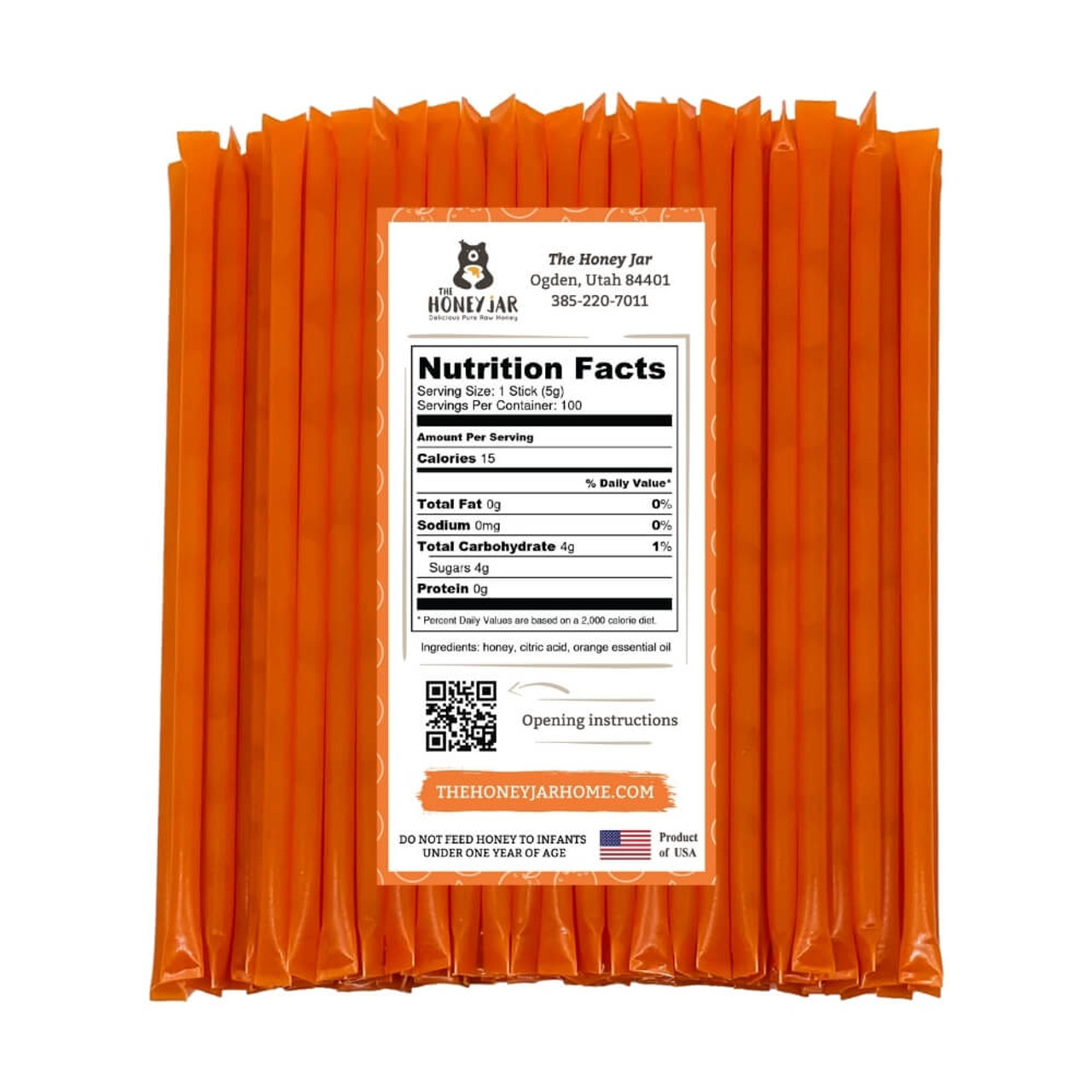 Orange Honey Stick - Nutrition Panel