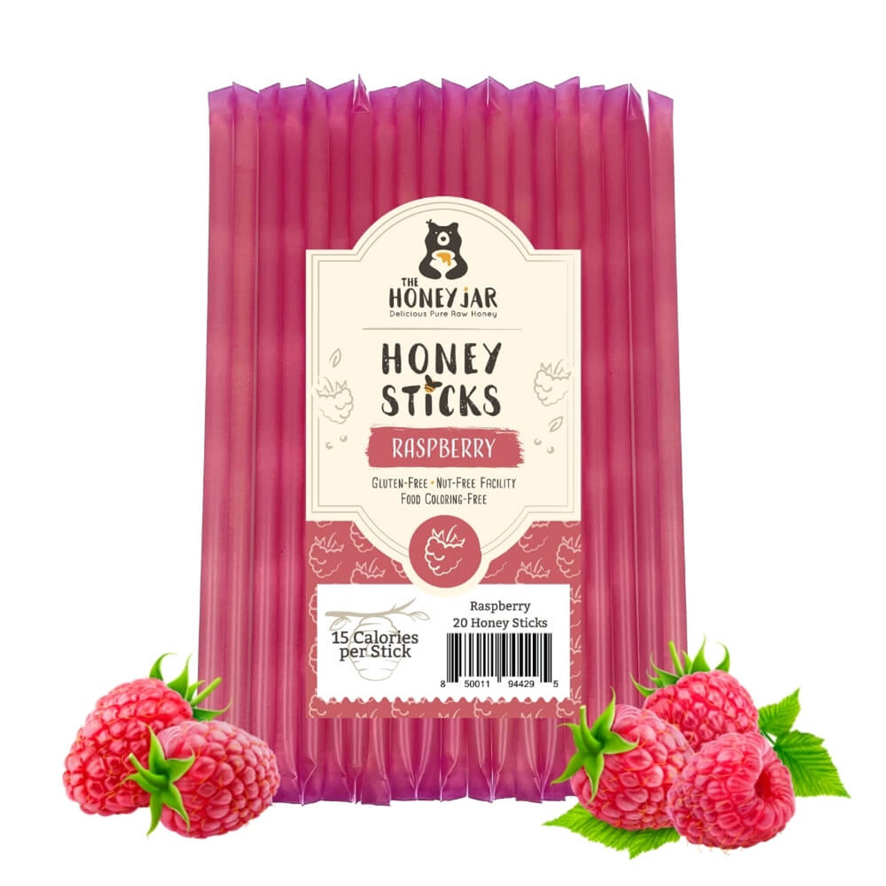 Raspberry Honey Sticks - 20 Count - The Honey Jar