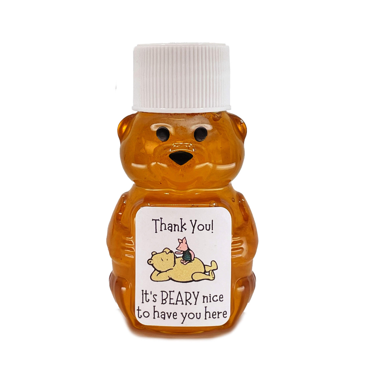 Winnie the Pooh Thank You 2 oz Mini Bear with Honey (Not Personalized)