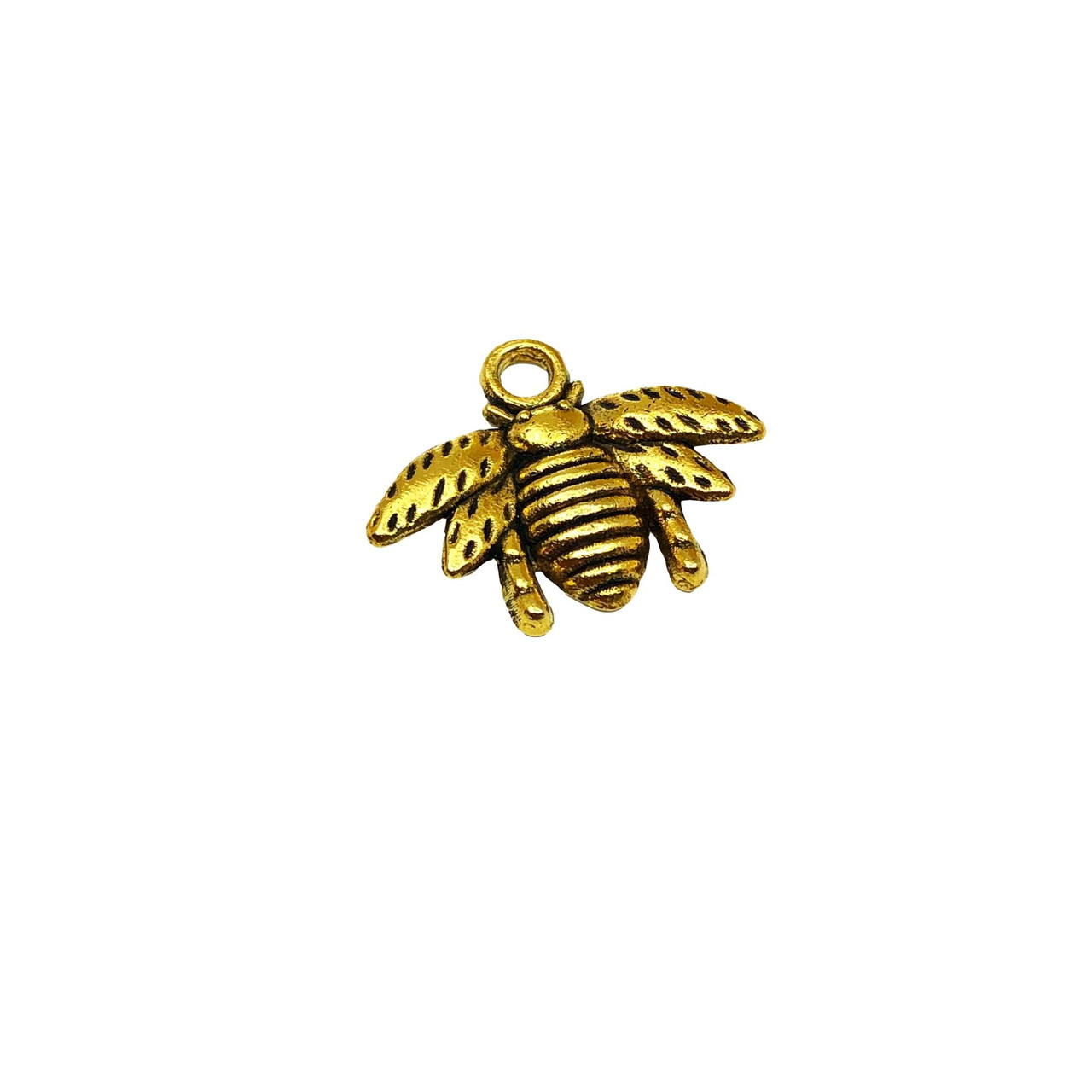 Tiny Bee Charms choice of 2, 6 or 12 - Silver and Bronze tone Honey Be –  elemintalshop