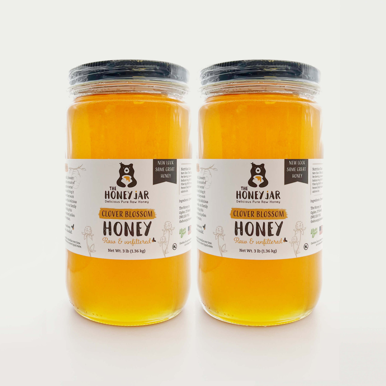 Raw clover US grade A honey unfiltered unadulterated 100% pure