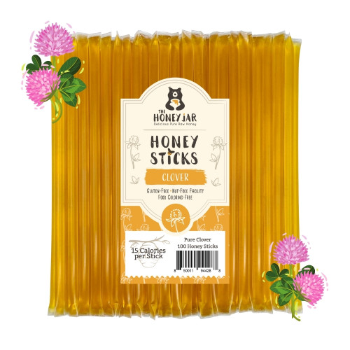 The Honey Jar Clover Honey Sticks Packaging Front