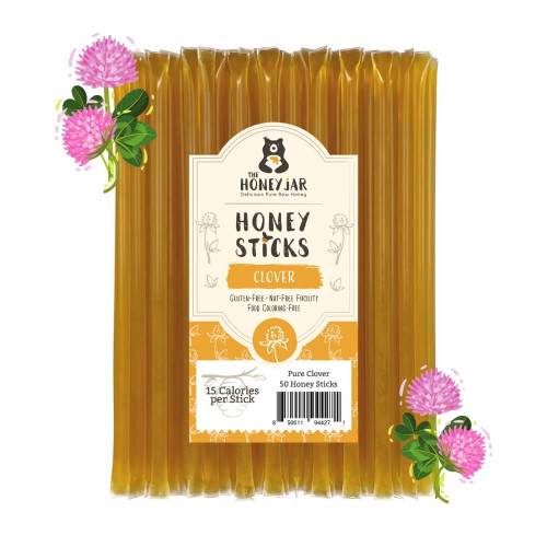 The Honey Jar Clover Honey Sticks Packaging Front