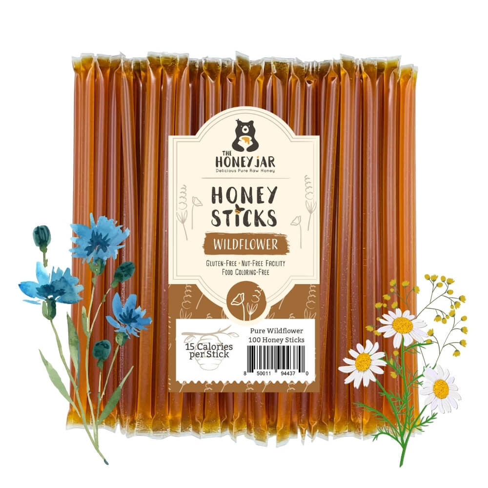 100 Pack - Wildflower Honey Sticks