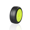 TZO Control Tire 1.0 Set Non-Glued (Tires+Inserts+Rims), Yellow Rims, Ultra Soft Coast 2 Coast RC