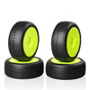 TZO Control Tire 1.0 Pre-Glued 1/8 Buggy Set , Yellow Rims, Super Soft Coast 2 Coast RC