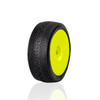TZO 401 Set Non-Glued (Tires+Inserts+Rims), Yellow Rims,Super Soft Coast 2 Coast RC