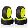 TZO 401 Set Non-Glued (Tires+Inserts+Rims), Yellow Rims, Soft Coast 2 Coast RC