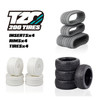TZO 401 Set Non-Glued (Tires+Inserts+Rims), White Rims, Soft Coast 2 Coast RC